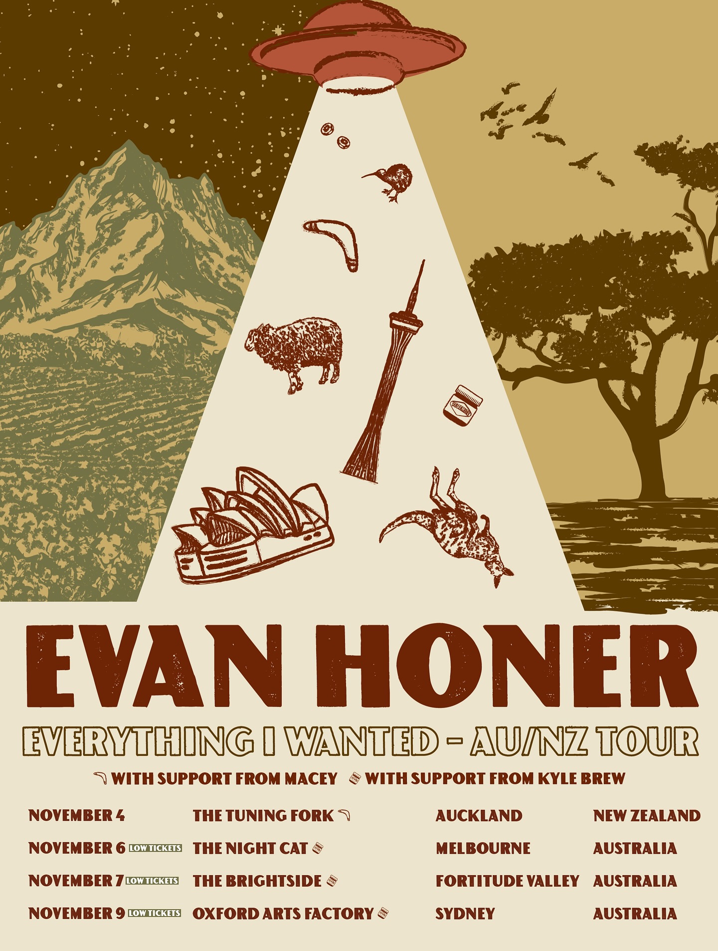 Evan Honer Tour Poster 2025